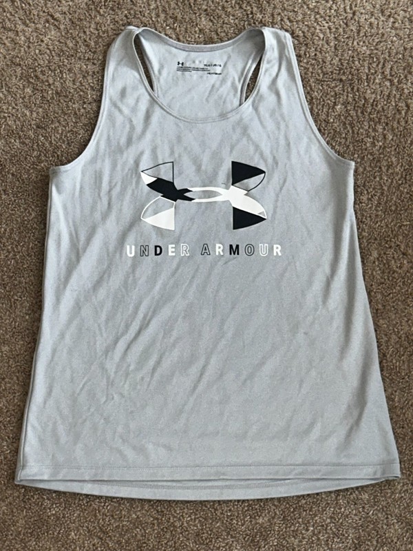 Girls' Size Large Under Armour Loose Fit Gray Tank Top