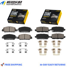 Front Rear Ceramic Brake Pads W/Clips For 2016-2022 Honda HR-V 1.8L D1654 D1841