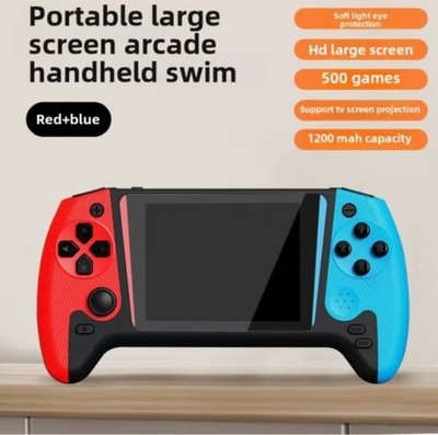 Q21 Retro Handheld Game Console 3.5  Screen Built-In Games Red/Blue
