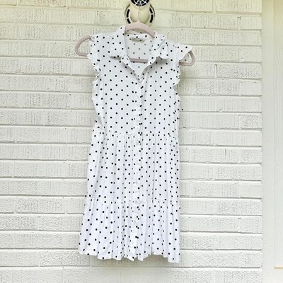 Stradivarius White Black Polka Dot Dress