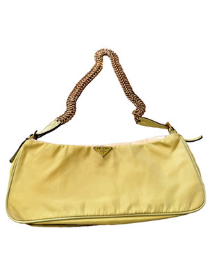 Prada gelbe Nylon Kette Umhängetasche - Vintage - authentisch - Made in Italy
