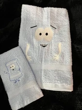 SOUTHPARK  TOWELIE MACHINE EMBROIDERED HAND TOWEL & WASHCLOTH SET