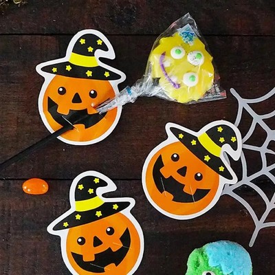 Halloween Süßigkeiten Paket Lutscher Kekse Geister Kürbisse Dekoration
