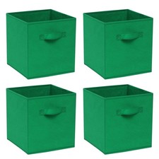 Foldable Storage Cubes Pack of 4 Fabric Boxes for Home Organization