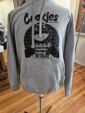 Cookies Brand Mens Hoodie Size Large Gray Pullover Cookie Monster Logo Graphic L
