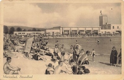 Ansichtskarte ''Marienbad, Strandbad''
