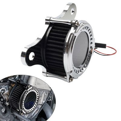 Air Cleaner Intake Filter W/ Light For Harley Dyna/FXR EVO & Twin Cam 1993-2017