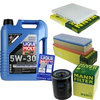 Mann Inspektionspaket 5L Liqui Moly Longtime 5W-30 FüR Ford KA 1.2 Fiat Panda