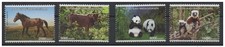 Madagascar 2014 Mi. 2678x/2681x Joint Issue Chine lot de 4 Faune Panda Cheval