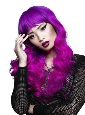 Manic Panic Perücke gewellt violett - für Fasching - Festival Perücke in