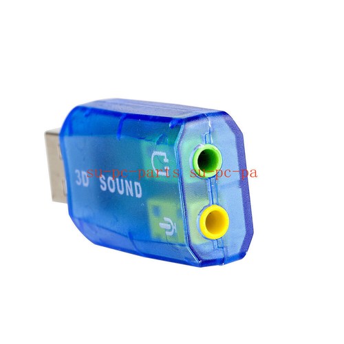 External USB Sound Card 5.1 Stereo Audio Adapter 3.5mm Mic Headphone Connector - Afbeelding 4 van 4