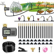 60FT Drip Irrigation System with Smart Water Timer