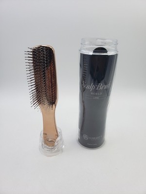 S Heart S Professional World Model Long Scalp Brush Pink Gold NEW