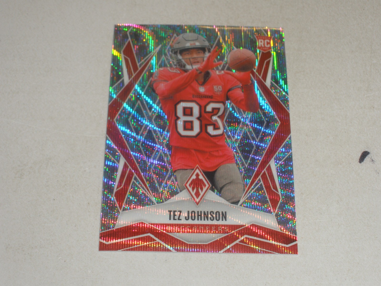 2025 Panini Phoenix Silver Wave Prizm #166 Tez Johnson 006/199 Rookie RC