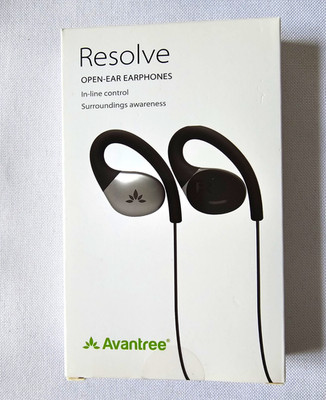 Avantree Resolve Ohrbügel Open-Ear Kopfhörer Kabel 3,5 mm Mikrofon Schwarz