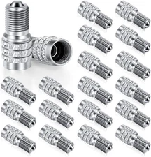 20 Pack Double Seal Valve Stem Cap Inflate Tire Flow Through Tires Air... 