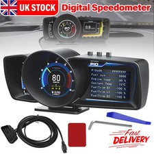 OBD2+GPS HUD Smart Car Speedometer Digital Display Gauge Head-Up Turbo RPM Alarm