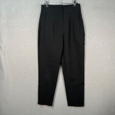 Zara Womens Size Small Black High-Waisted Tapered Leg Dress Pants