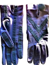 Vintage Isotoner Driving Gloves Leather Trim Aris One Size Mauve Gift Holidays