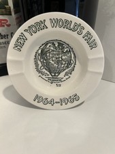 Vintage New York World's Fair 1964 - 1965 US Steel Unisphere Ash Tray Excellent