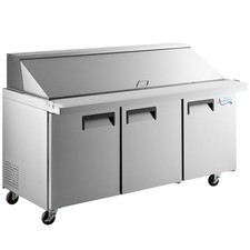 70" 3 Door Mega Top Refrigerated Sandwich Prep Table