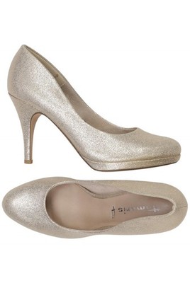 Tamaris Pumps Damen High Heels Stiletto Peep Toes Gr. EU 41 Gold #nidmkqe