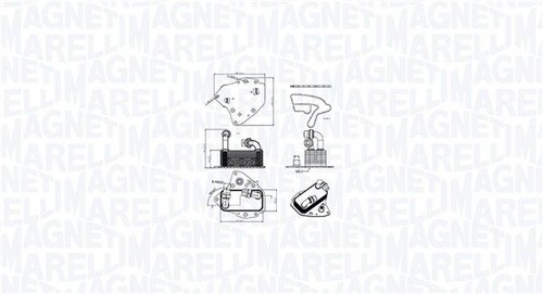 ENGINE OIL COOLER MAGNETI MARELLI 350300000600 A FOR ALFA ROMEO 159,BRERA,SPIDER - Picture 2 of 5