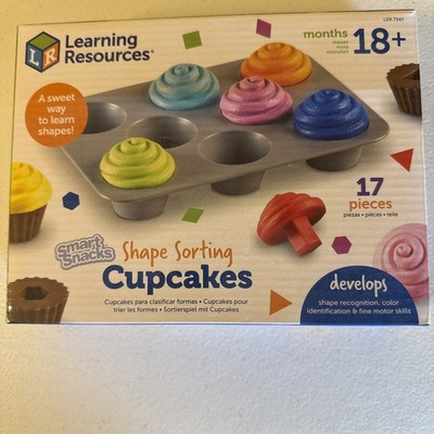 Learning Resources Smart Snacks Shape Sorting Cupcakes, Fine Motor, Color & Shap
