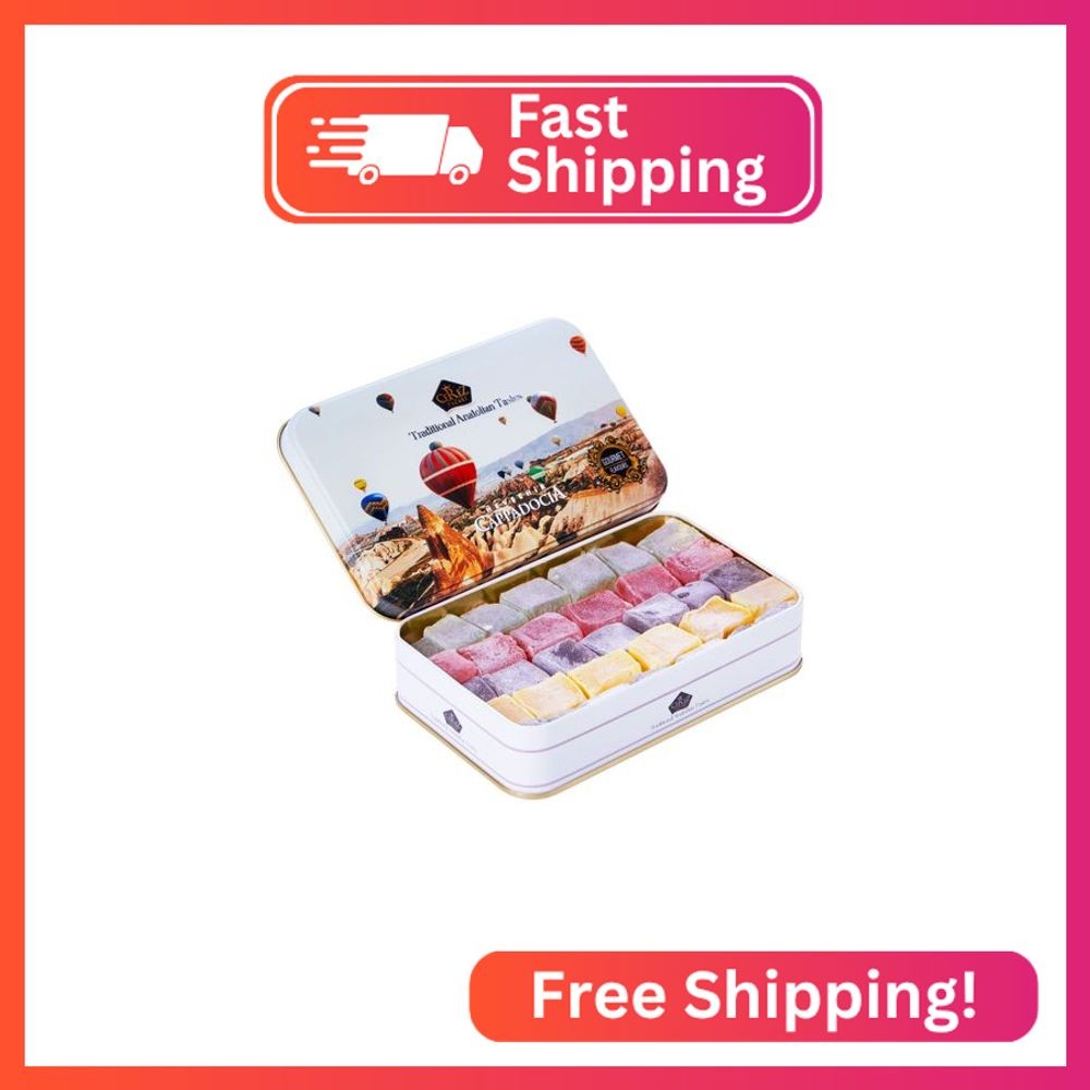 Cerez Pazari Turkish Delight Candy Gift Basket, Luxury Lokum Dessert, Gourmet Ch