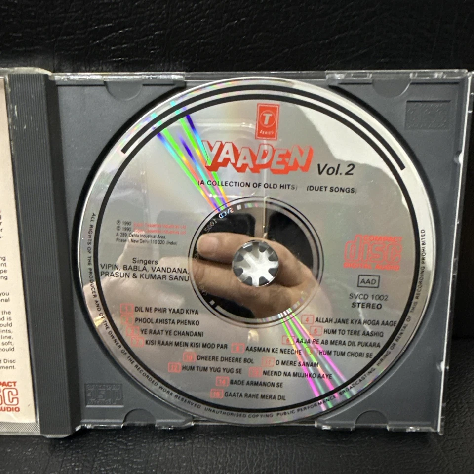 Yaaden Vol2 A Collection Of Old Hit Duets CD Babla, Vandana, Prasun,  Kumar Sanu - Image 3 of 3