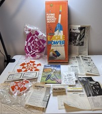 Vintage Estes Centuri Eagle Power Model Rocket Box W/ Mixed Paperwork Manual Etc