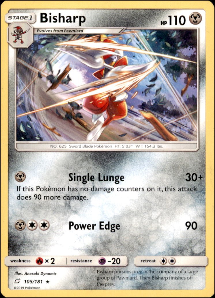 Pokemon - Bisharp #105/181 - SM - Team Up Rare