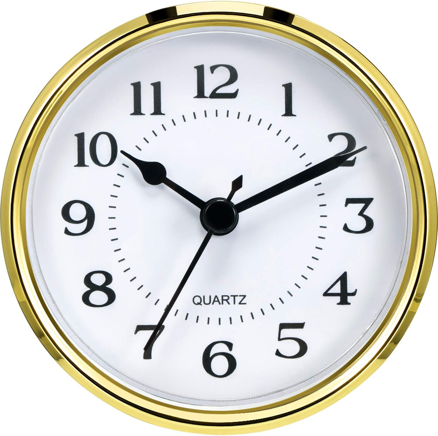 Hicarer 3-1/2 Inch (90 Mm) Quartz Clock Fit-Up/Insert with Arabic Numeral, Quart