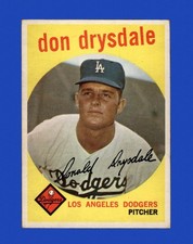 1959 Topps Set-Break #387 Don Drysdale VG-VGEX *GMCARDS*