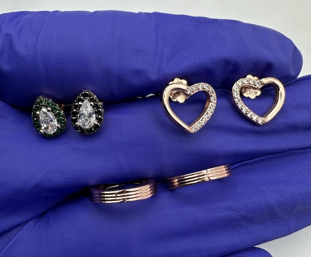 Pendientes De Tuerca Con Cierre Roscado De Plata De Ley Chap | Cuotas