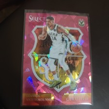 2024-25 Panini Select Select Certified Giannis Antetokounmpo #1 Pink Cracked /99