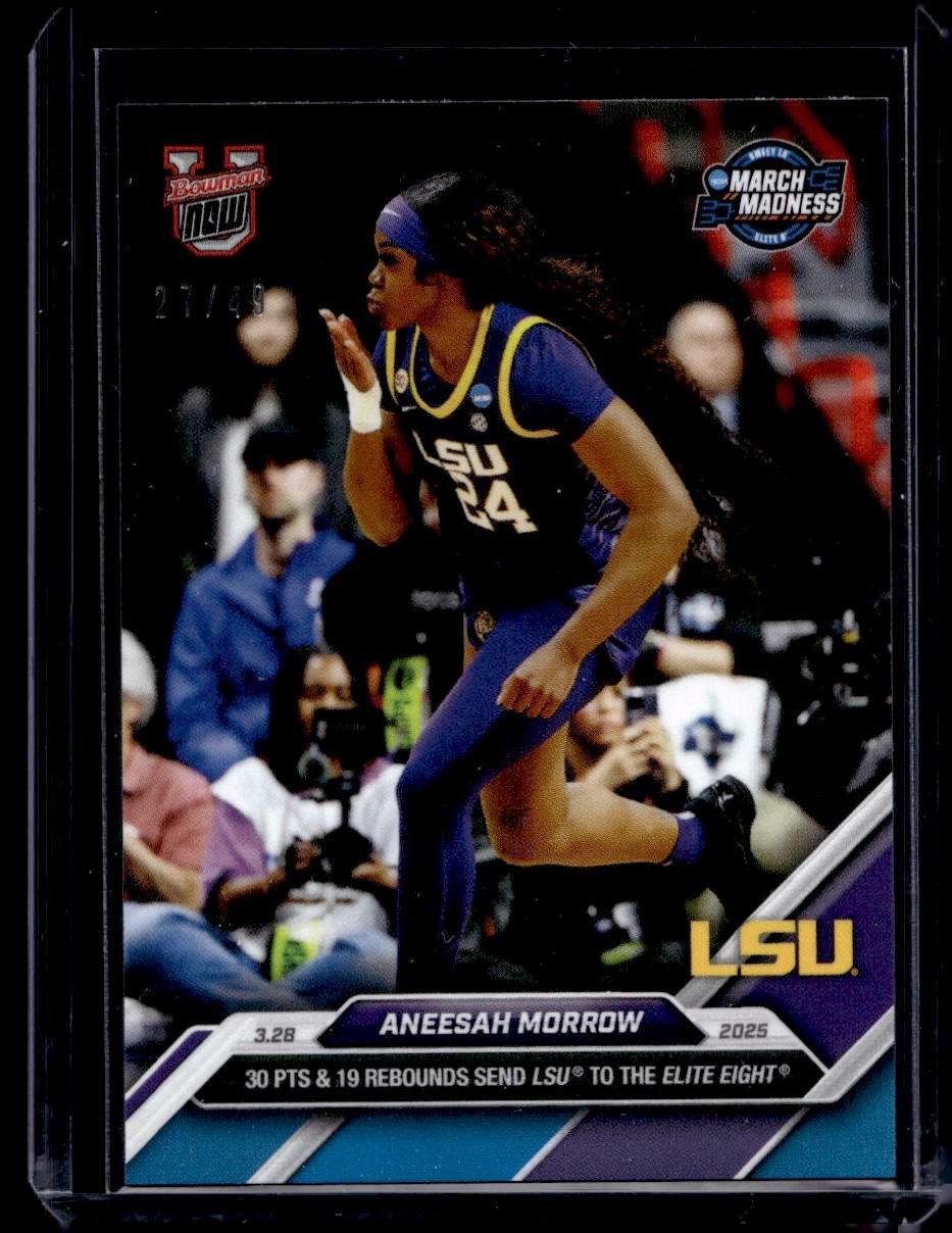 2024-25 Bowman U Now Topps #103 Aneesah Morrow Blue Parallel Card #d 27/49