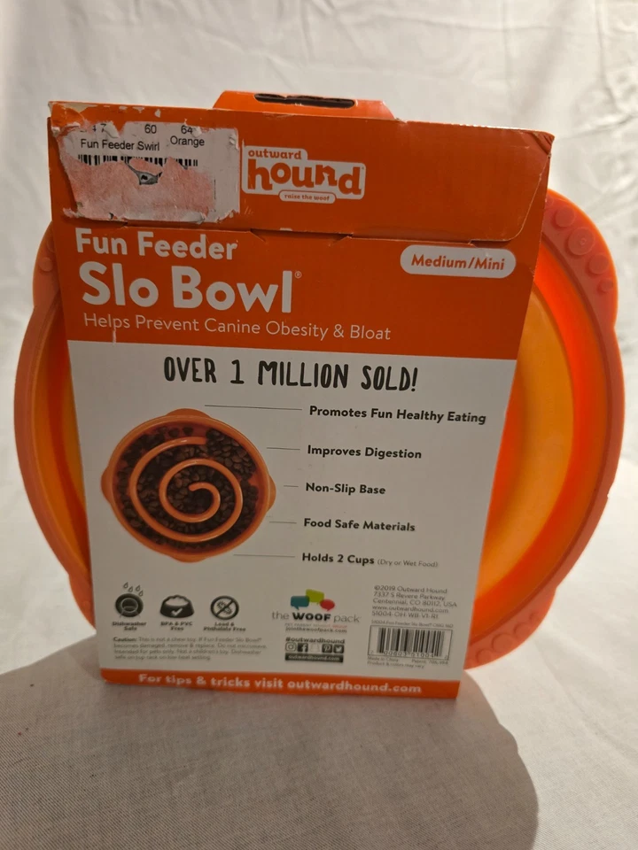Outward Hound Fun Feeder Slow Dog Bowl - Totalmente Nuevo Foto 2 de 2