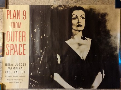 Plan 9 From Outer Space Poster 1996 with Bela Lugosi, Vampira, Lyle Talbot