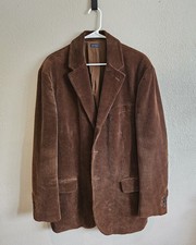 Vtg Polo Ralph Lauren 100 Cotton Corduroy 3 Button Sport Blazer Mens L D.Brown