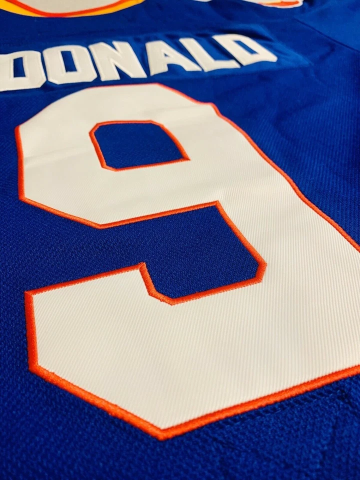 1980 Lanny McDonald Colorado Rockies Classic Blue Jersey Size Men's XL - Image 4 of 4