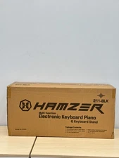 Hamzer 61-Key Electronic Keyboard Piano And Stand 211-BLK Black