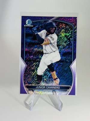 2023 Bowman Chrome Prospects Junior Caminero #BCP-162 Purple Shimmer /250