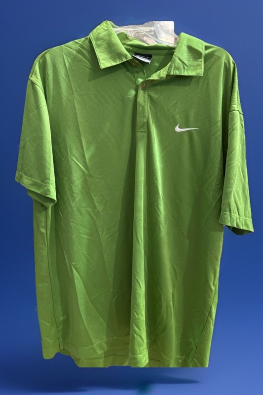 NWOT NIKE Men's Dri-Fit Golf Polo Green Sz X-Large  Swoosh  Nikebetterworld. Com