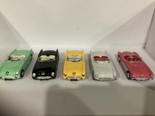 1957 Chevrolet Corvette Convertible Car Diecast-118 Lot Of 5 Welly