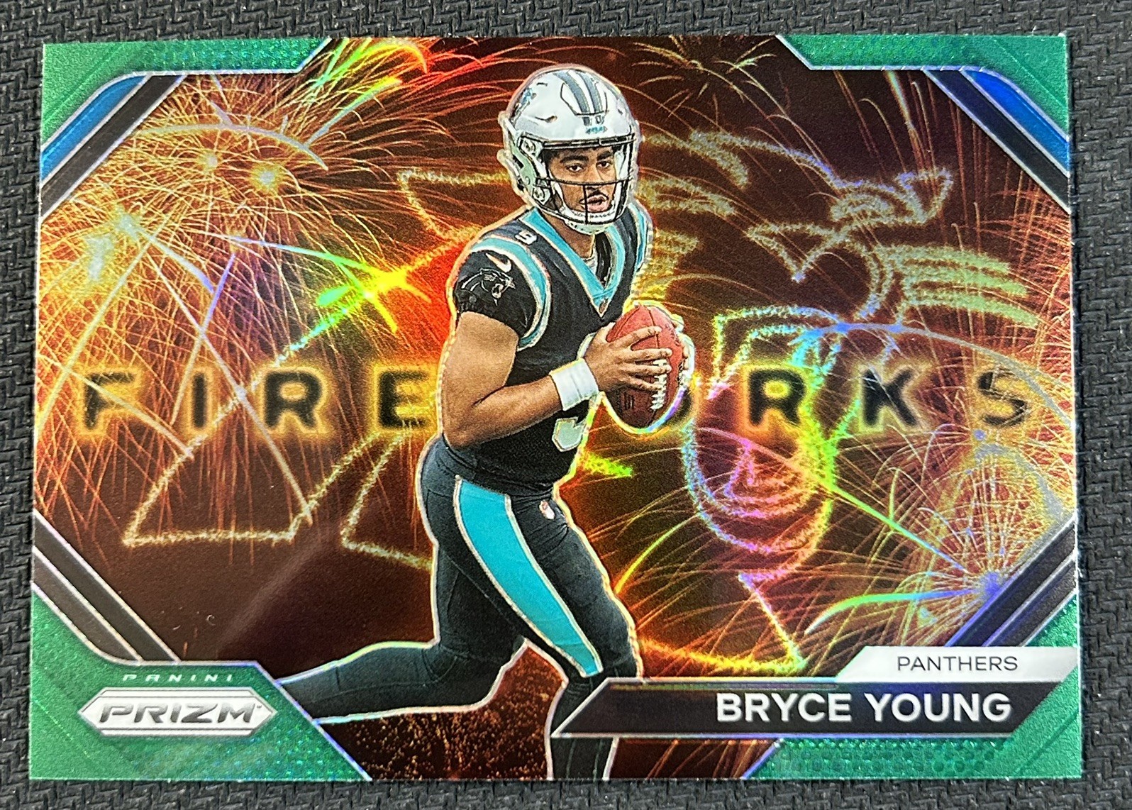 2023 Panini Prizm - Fireworks Bryce Young #F-6 Green Prizm (RC)