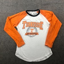 Tennessee Volunteers Shirt Womens Small White Orange Long Sleeve Spell Out