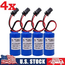 4 PCS AB 1756-BA2 3V 1200mAh Battery for Allen Bradley PLC 1756-BA2 Battery New