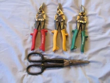 Columbian Straight, Left, and Right Cut All Purpose Tin Snips Set  + Bonus Pair