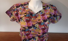 Medium supergirl scrub top Free Shipping DC Comics